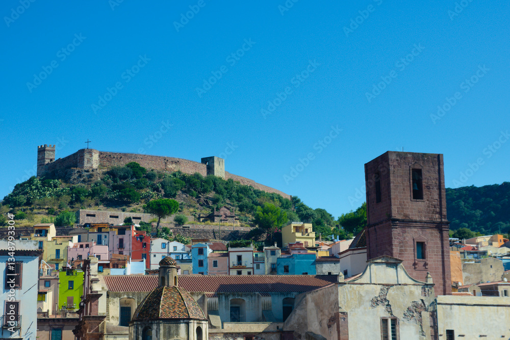 Obraz premium Charming village of Bosa, Sardinia, Italy