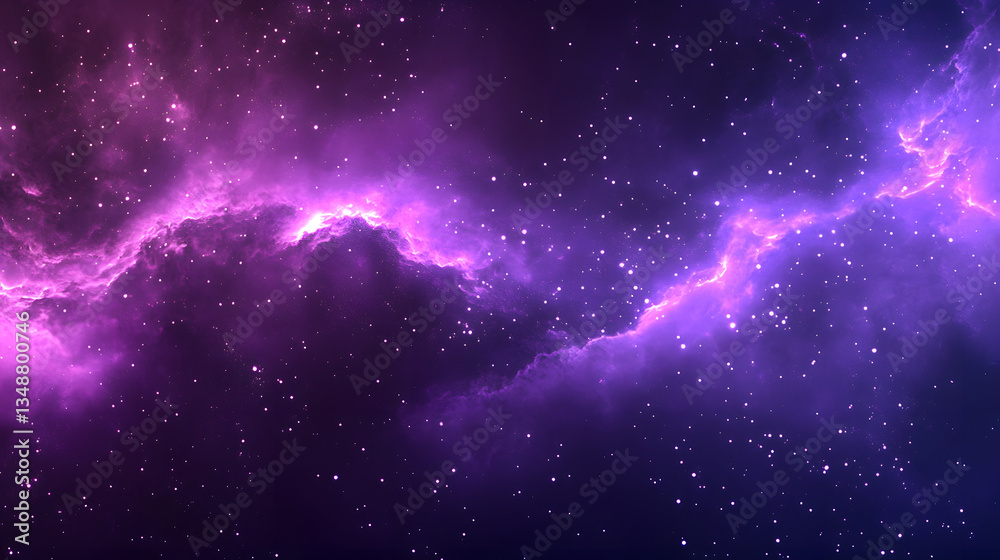 Obraz premium Purple Nebula in Space