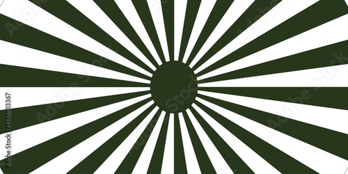 Minimal sunrise radiate striped geometric circus light sunburst ray vector backdrop texture background. Geometric white and black diagonal fabric radial summer sunshine explosion energy sunlight 