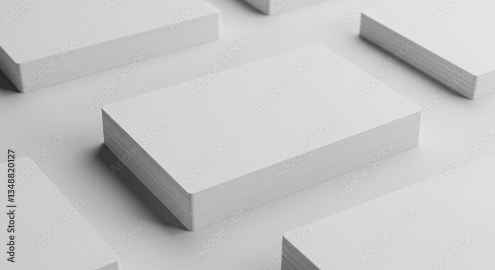 Clean Minimalist Business Card Mockup Stack of Blank Cards Clean Minimalist Business Card Mockup Stack of Blank Cards