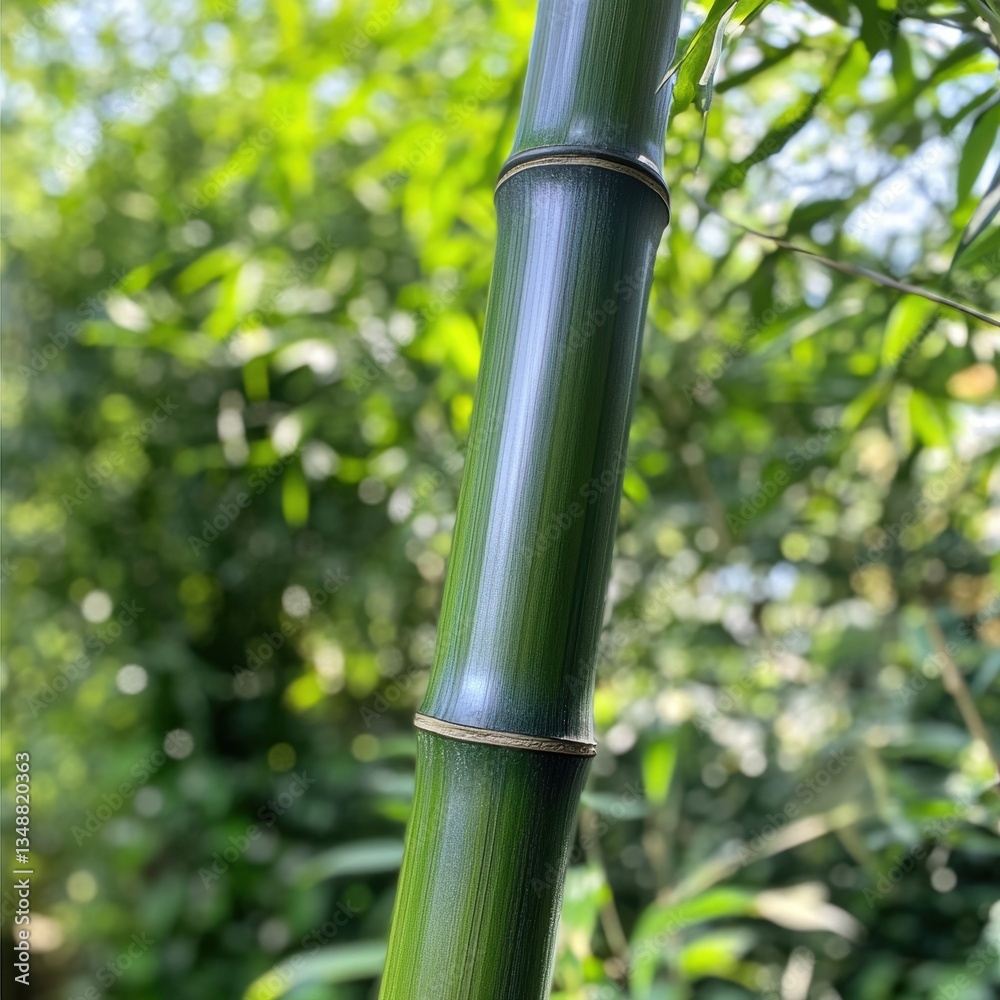Obraz premium Bamboo growth observation in a lush forest nature photography close-up view green environment tranquil concept