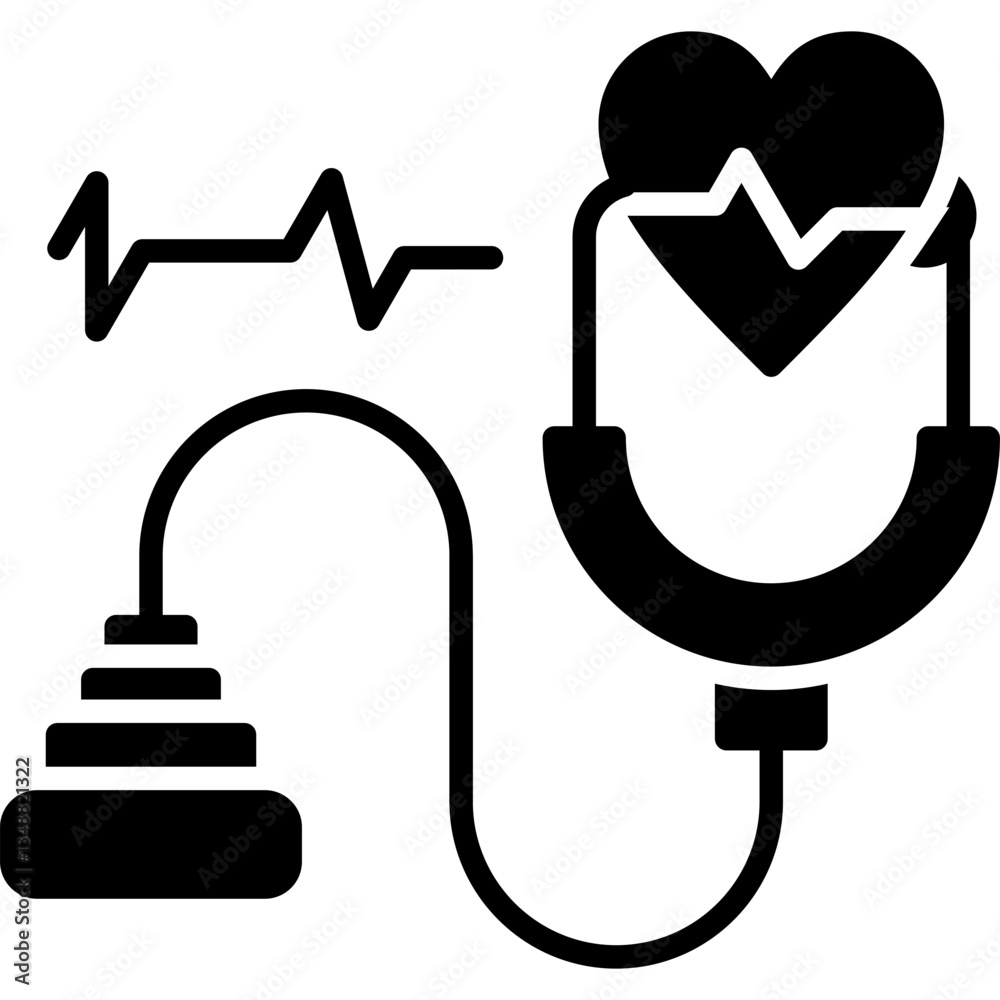 Stethoscope Icon Vector Element Stethoscope Icon Vector Element