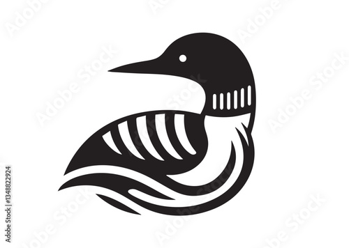 Loon Silhouette vector illustration