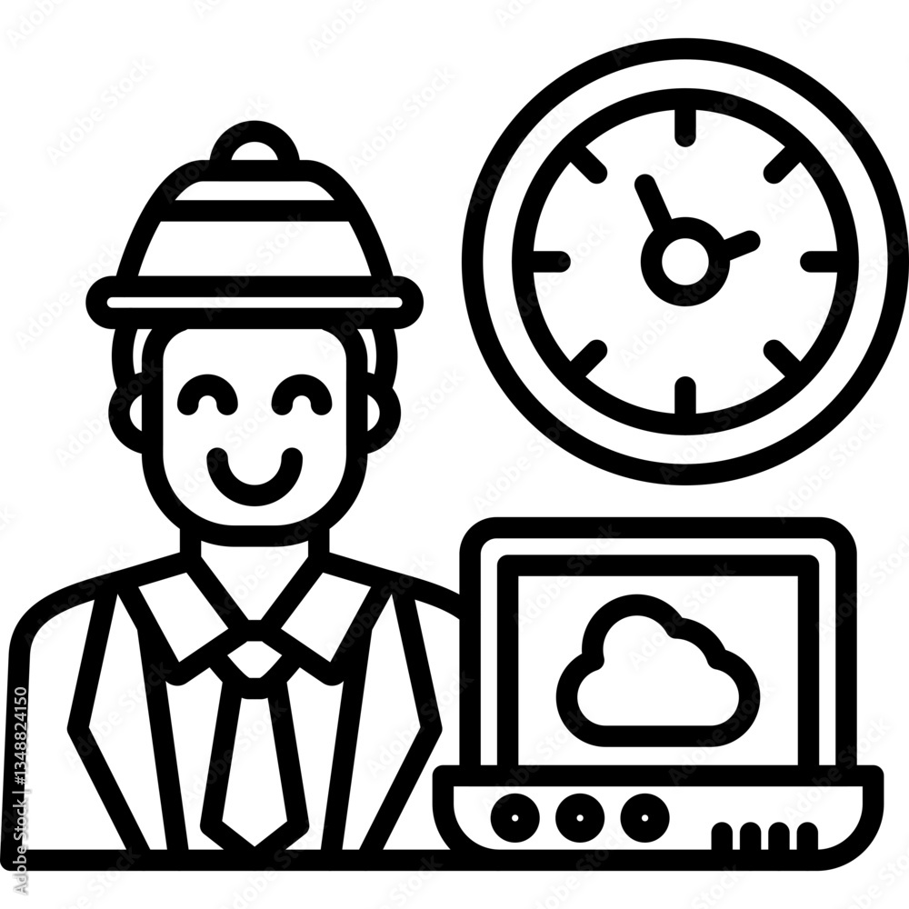 Work Time Icon Design Work Time Icon Design