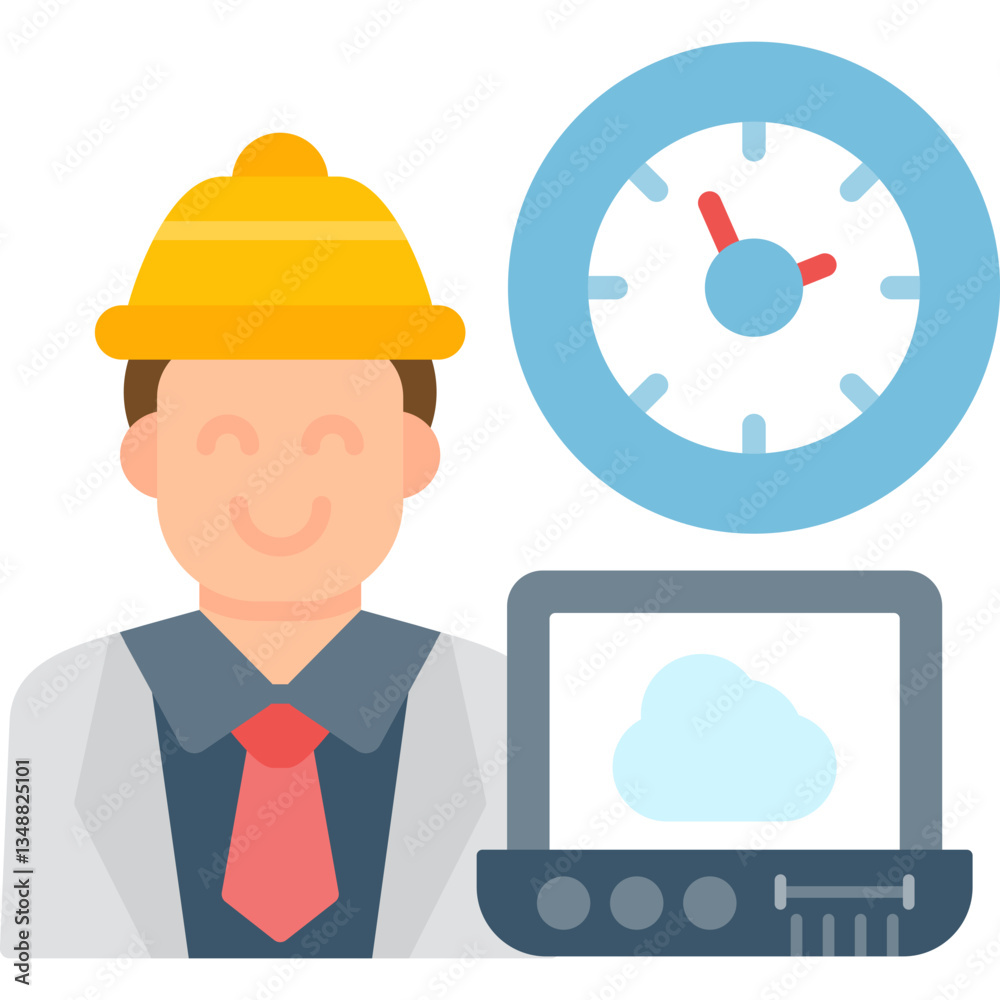 Work Time Icon Design Work Time Icon Design