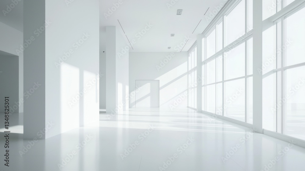 Sunlit Minimalist White Interior Architecture