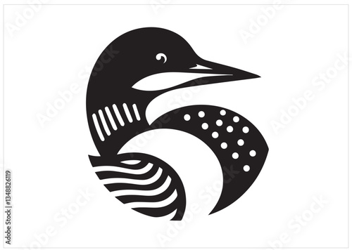 Loon Silhouette vector illustration