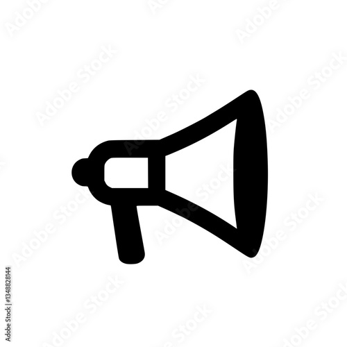 Megaphone Icon: A classic symbol for announcements communication and amplifying voices depicted in bold against a clean