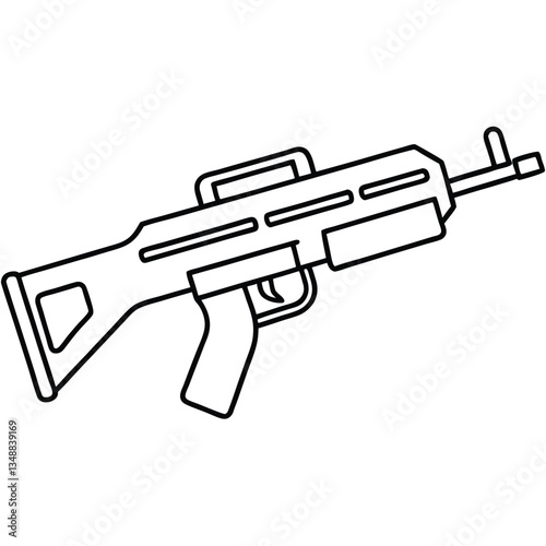 Steyr AUG gun , police weapon vector design, military vector design illustration.