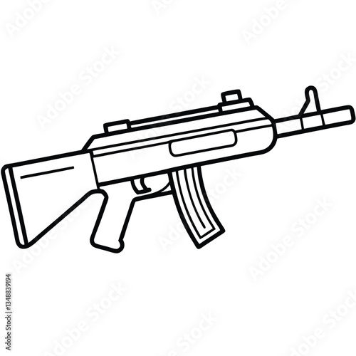 Steyr AUG gun , police weapon vector design, military vector design illustration.