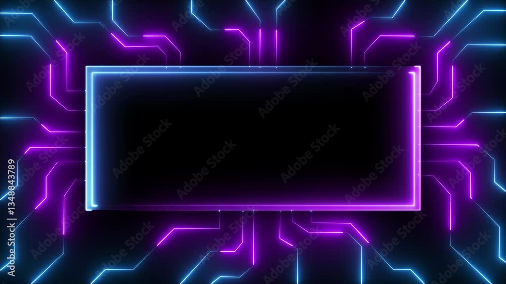 Digital Data moving on Circuit Board and CPU loop backgrounds. Computer Processing and organizing data. Abstract high tech Artificial intelligence data mining, modern computer technology surface.