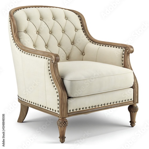 Armchair on white background. remove background just one click
