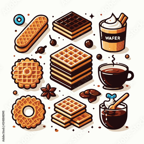 food, waffle, dessert, breakfast, background, pastry, sweet, snack, delicious, illustration, homemade, lunch, tasty, crispy, bakery, fresh, white, baked, meal, belgian, wafer, cream, cake, golden, str