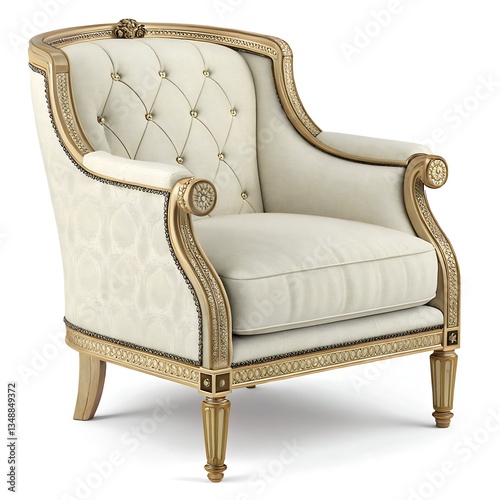 Armchair on white background. remove background just one click
