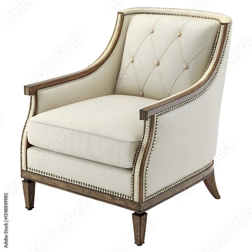 Armchair on white background. remove background just one click
