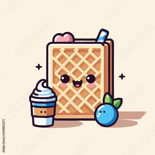 food, waffle, dessert, breakfast, background, pastry, sweet, snack, delicious, illustration, homemade, lunch, tasty, crispy, bakery, fresh, white, baked, meal, belgian, wafer, cream, cake, golden, str