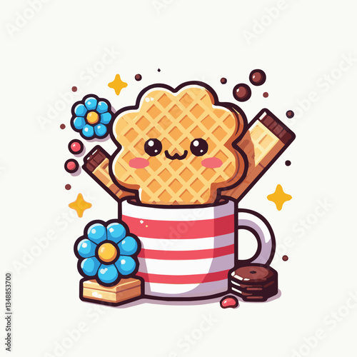 food, waffle, dessert, breakfast, background, pastry, sweet, snack, delicious, illustration, homemade, lunch, tasty, crispy, bakery, fresh, white, baked, meal, belgian, wafer, cream, cake, golden, str