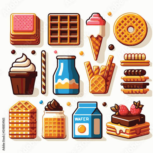 food, waffle, dessert, breakfast, background, pastry, sweet, snack, delicious, illustration, homemade, lunch, tasty, crispy, bakery, fresh, white, baked, meal, belgian, wafer, cream, cake, golden, str