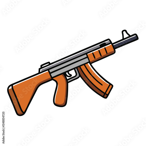 Thompson submachine gun , police weapon vector design, military vector design illustration.