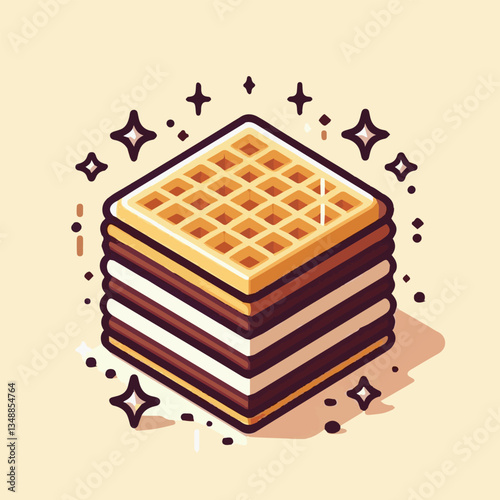 food, waffle, dessert, breakfast, background, pastry, sweet, snack, delicious, illustration, homemade, lunch, tasty, crispy, bakery, fresh, white, baked, meal, belgian, wafer, cream, cake, golden, str