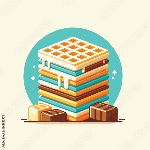 food, waffle, dessert, breakfast, background, pastry, sweet, snack, delicious, illustration, homemade, lunch, tasty, crispy, bakery, fresh, white, baked, meal, belgian, wafer, cream, cake, golden, str