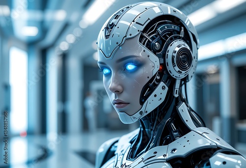 portrait of a robotic woman