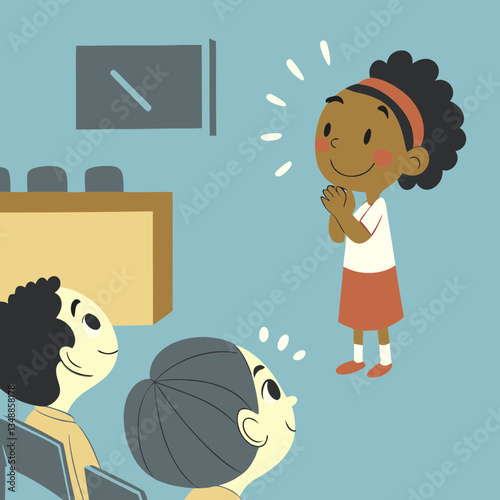 Students Applauding in a Classroom – Education and Encouragement Concept