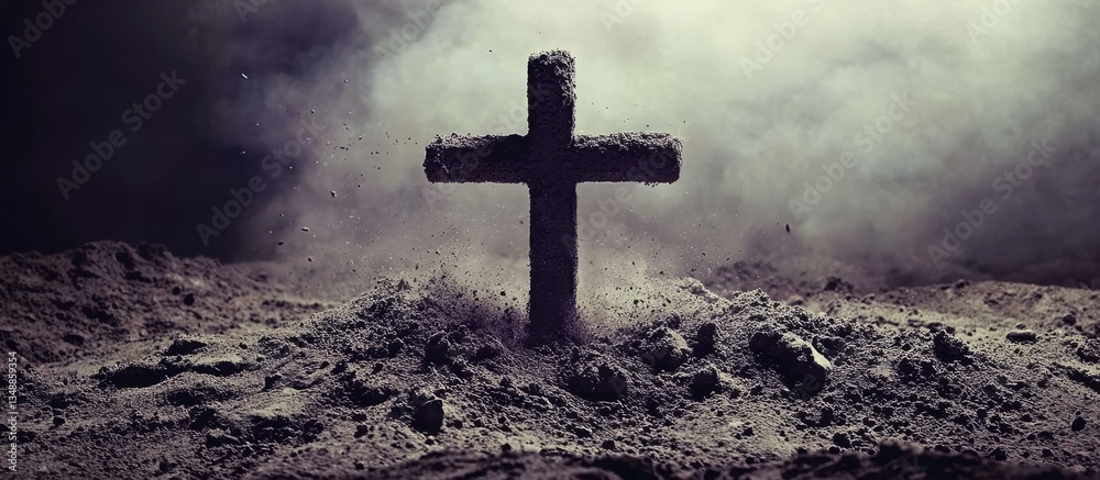 Fototapeta premium Signifying the beginning of Lent, Ash Wednesday is a vital observance in the Christian faith.