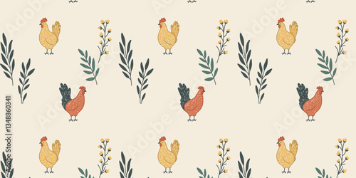 Eco friendly cartoon chicken pattern for kids design