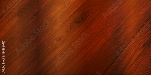 High gloss lacquered wood, deep rich brown color, reflective surface, natural grain texture, retro aesthetic, polished wood panels, vintage-inspired wood, elegant brown wood planks, glossy finish, tim