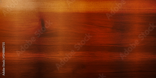 "A Stunning Close-Up of Glossy Lacquered Brown Wood Panels, With Deep Reflective Tones and Visible Natural Grain Patterns, Creating a Sophisticated and Retro-Inspired Wooden Backdrop"
