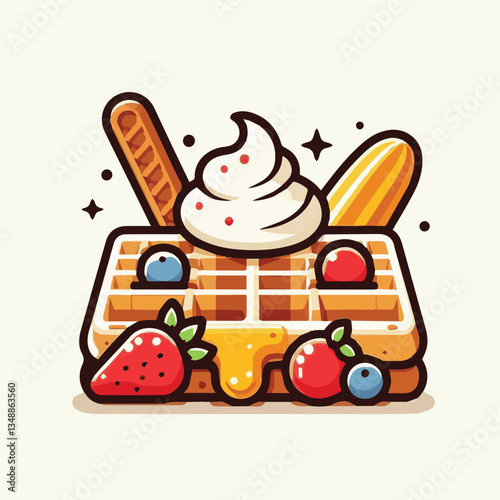 food, waffle, dessert, breakfast, background, pastry, sweet, snack, delicious, illustration, homemade, lunch, tasty, crispy, bakery, fresh, white, baked, meal, belgian, wafer, cream, cake, golden, str