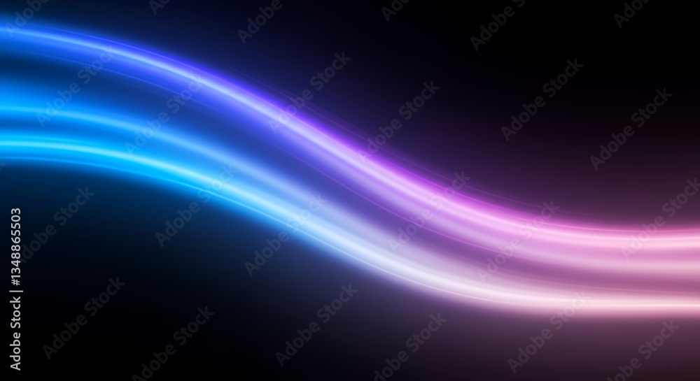 Fototapeta premium Abstract light trails flowing with vibrant blue and purple hues