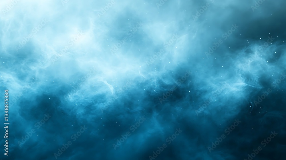 Obraz premium Abstract blue smoky cloud background.