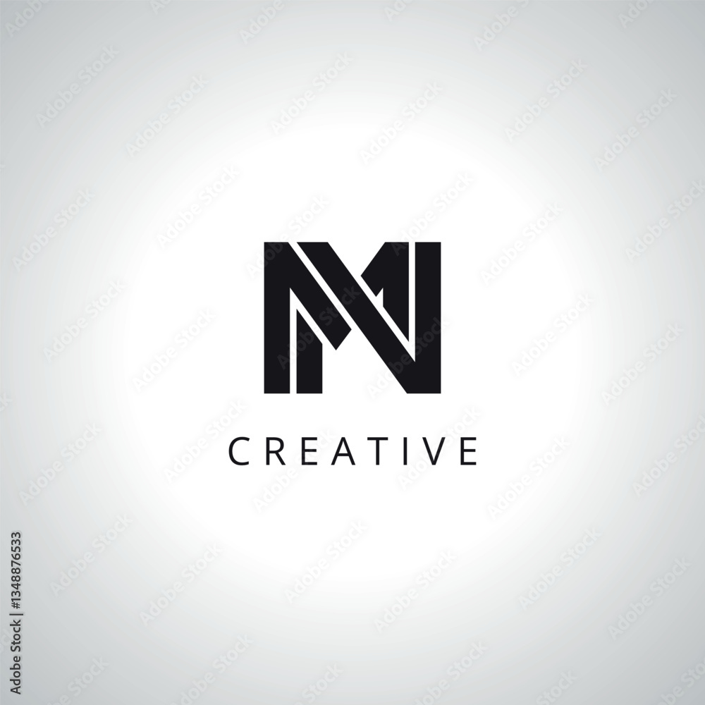 Obraz premium Creative Letter MN NM Monogram Logo Template With Vector Eps.