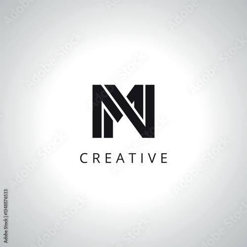 Creative Letter MN NM Monogram Logo Template With Vector Eps.