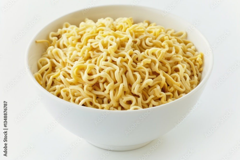 Steaming bowl of ramen with scallions on white background. Neural network AI generated. Steaming bowl of ramen with scallions on white background. Neural network AI generated.