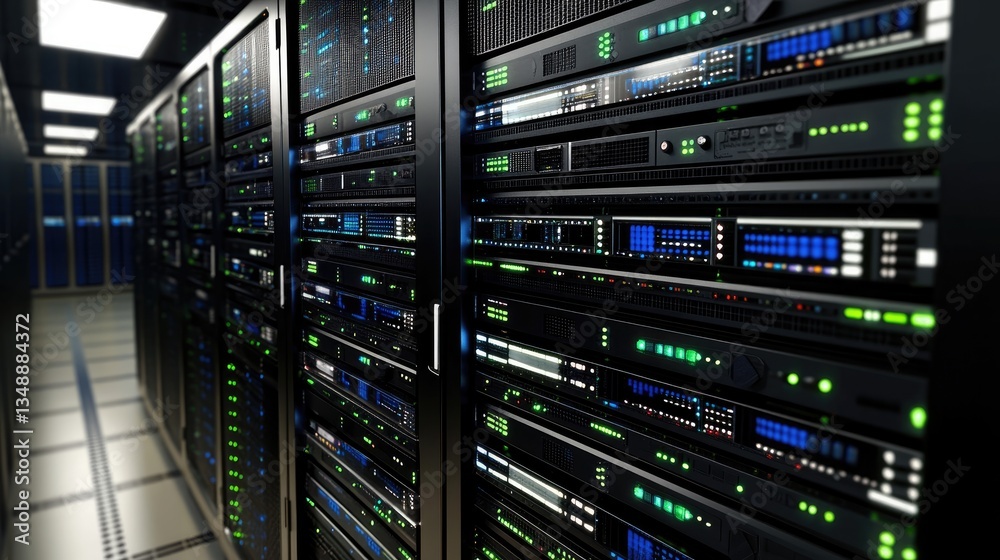 A D digital representation of cloud computing with interconnected servers. A D digital representation of cloud computing with interconnected servers.