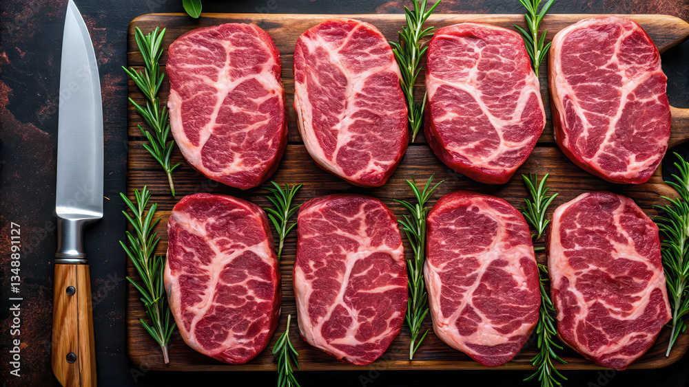 Sizzling Steak Showcase: Gourmet Meat Preparation in a Rustic Kitchen Environment Sizzling Steak Showcase: Gourmet Meat Preparation in a Rustic Kitchen Environment
