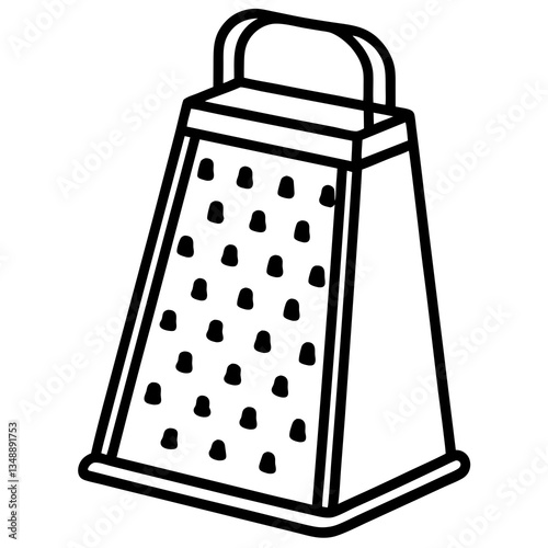 Geometric Grater Vector Line Design