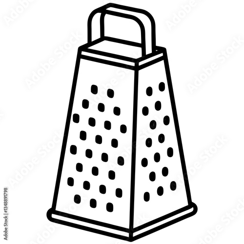 Geometric Grater Vector Line Design