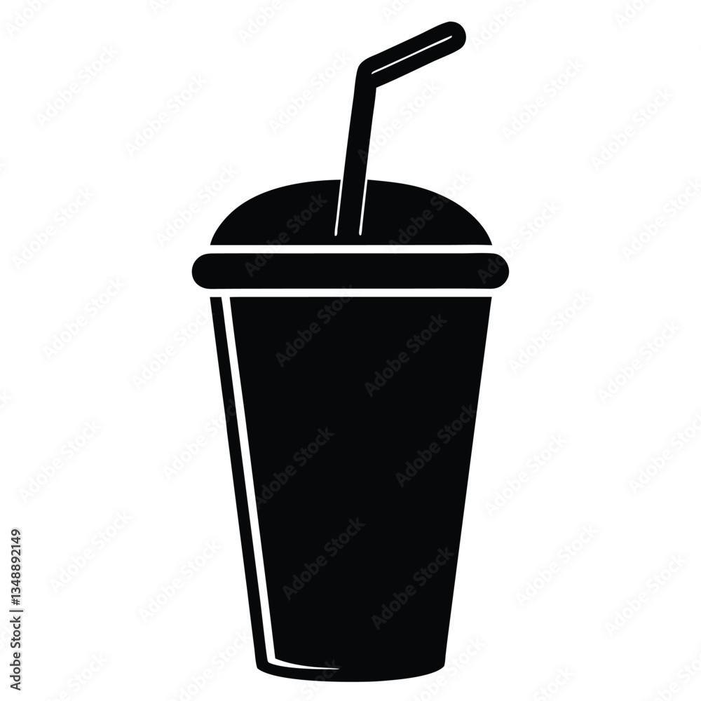 Smoothie Plastic Cup Icon – Simple & Clean Vector Illustration Smoothie Plastic Cup Icon – Simple & Clean Vector Illustration