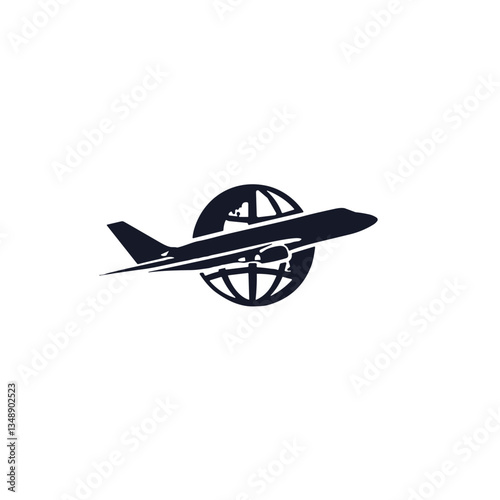 Airplane icon representing air travel and adventure  