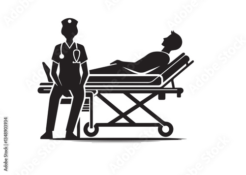 Man and a woman at a table negotiating Silhouette vector illustration