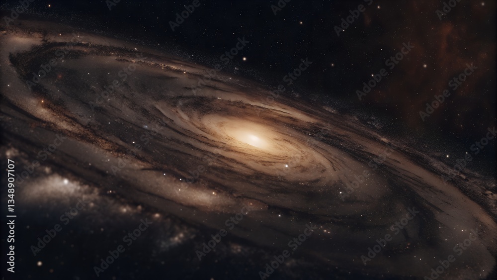 Fototapeta premium Majestic View of a Swirling Galactic Core
