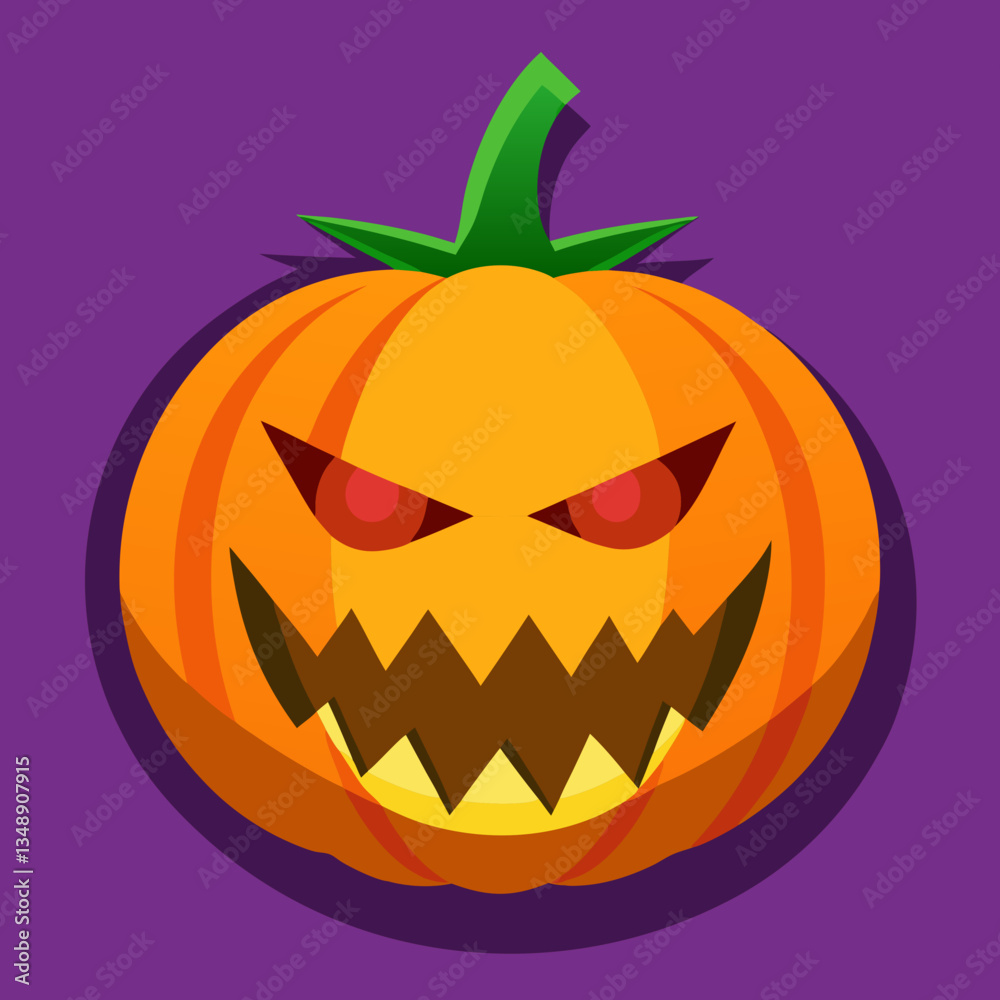 Naklejka premium Halloween spooky pumpkin character art vector design