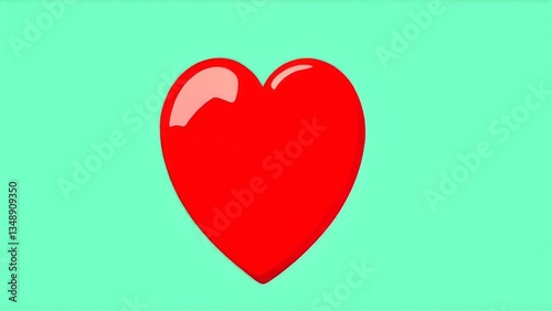 red heart on a uniform background