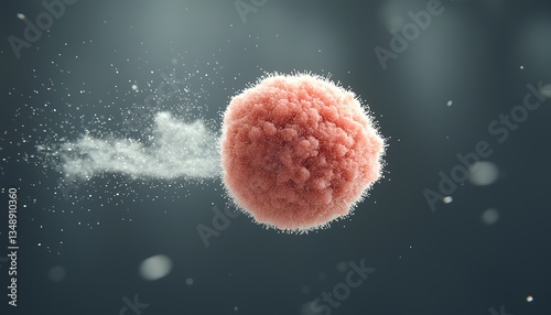 Cell division with microscopic view.