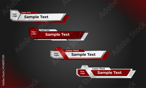Modern Red & White Lower Thirds 