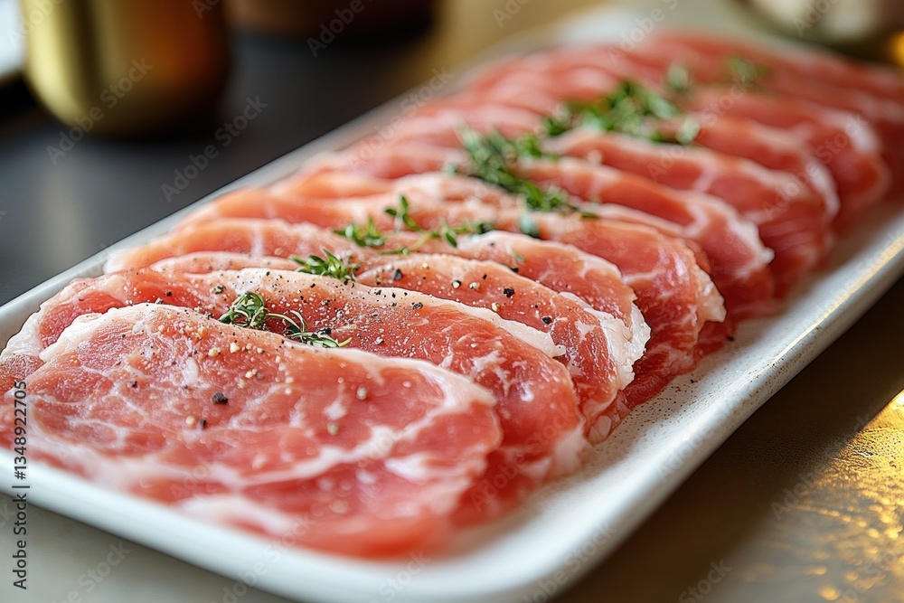 Fresh Thinly Sliced Raw Beef Short Plate for Barbecue Steak Meals Fresh Thinly Sliced Raw Beef Short Plate for Barbecue Steak Meals